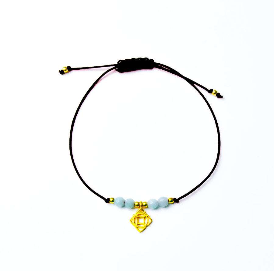 CHAKRAS Stone-Bracelets BLACK