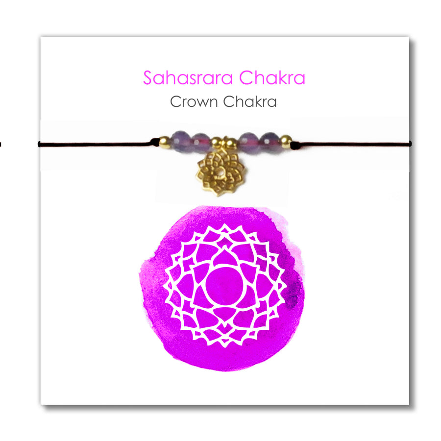 CHAKRAS Stone-Bracelets BLACK